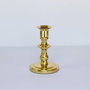 Brass Candlestick, Shiny Candleholders, Taper Candle Holder, Baldwin Forged